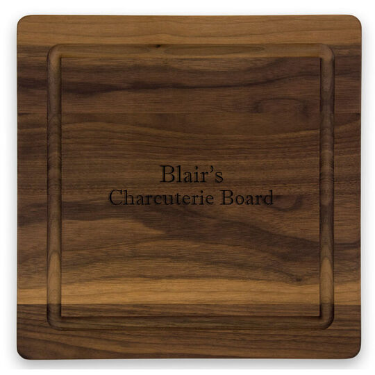 Personalized Walnut 12 x 12 Cutting Board